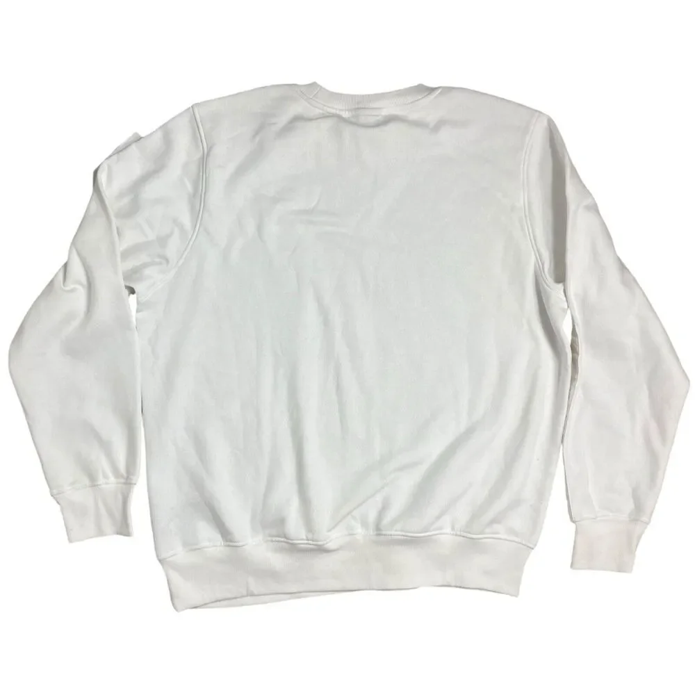 The North Face Sweatshirt Mens XL White Fleece Green Spellout Outdoors Logo‎